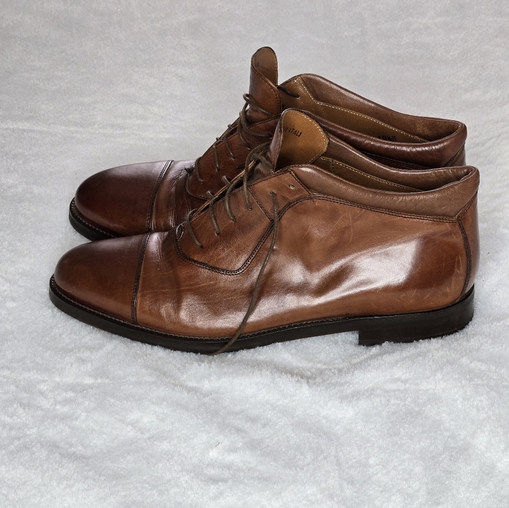 Johnston & Murphy Domani Brown Leather Chukka Ankle Boots